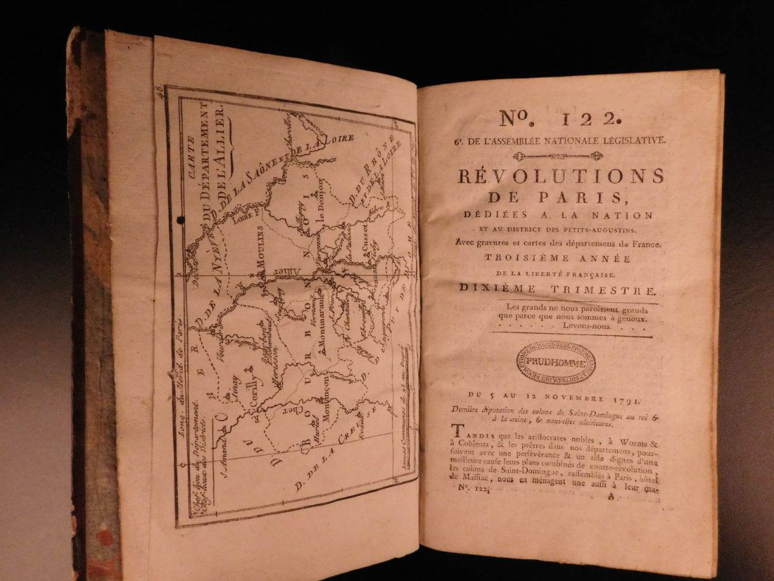 1791 1ed French Revolutions de Paris Prudhomme MAPS (1 of 10)