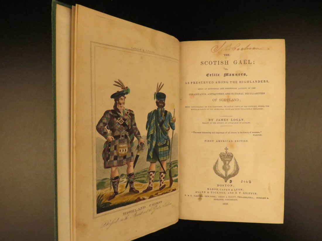 1833 1st ed Scottish Gael Scotland Illustrated Celtic: 1833 1st ed Scottish Gael Scotland Illustrated Celtic Weapons Military Logan ‘The Scottish Gael’ was a mid-19th-century book describing the Scottish Highlands and islands and Gaelic histories. Wri