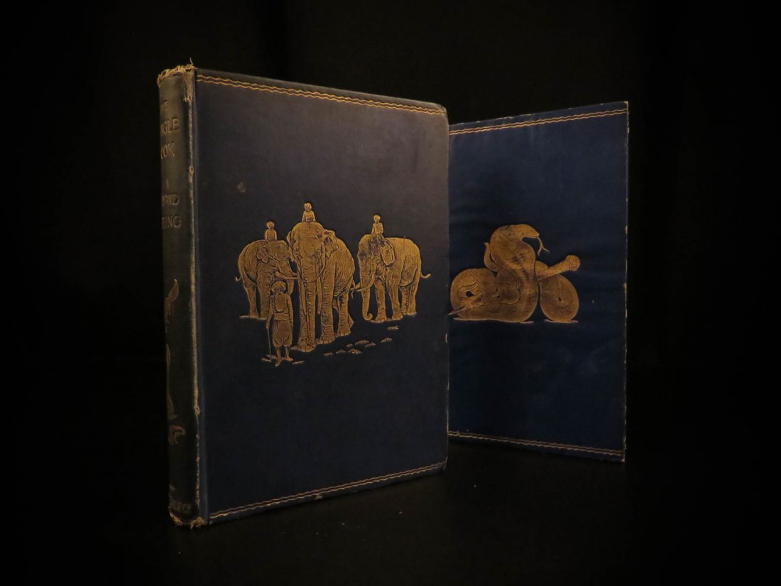 1894 1ed The Jungle Books Rudyard Kipling Children’s: 1894 1ed The Jungle Books Rudyard Kipling Children’s INDIA Mowgli Illustrated 2v “What is the Law of the Jungle? Strike first and then give tongue” ― Rudyard Kipling, The Jungle Book Rudya