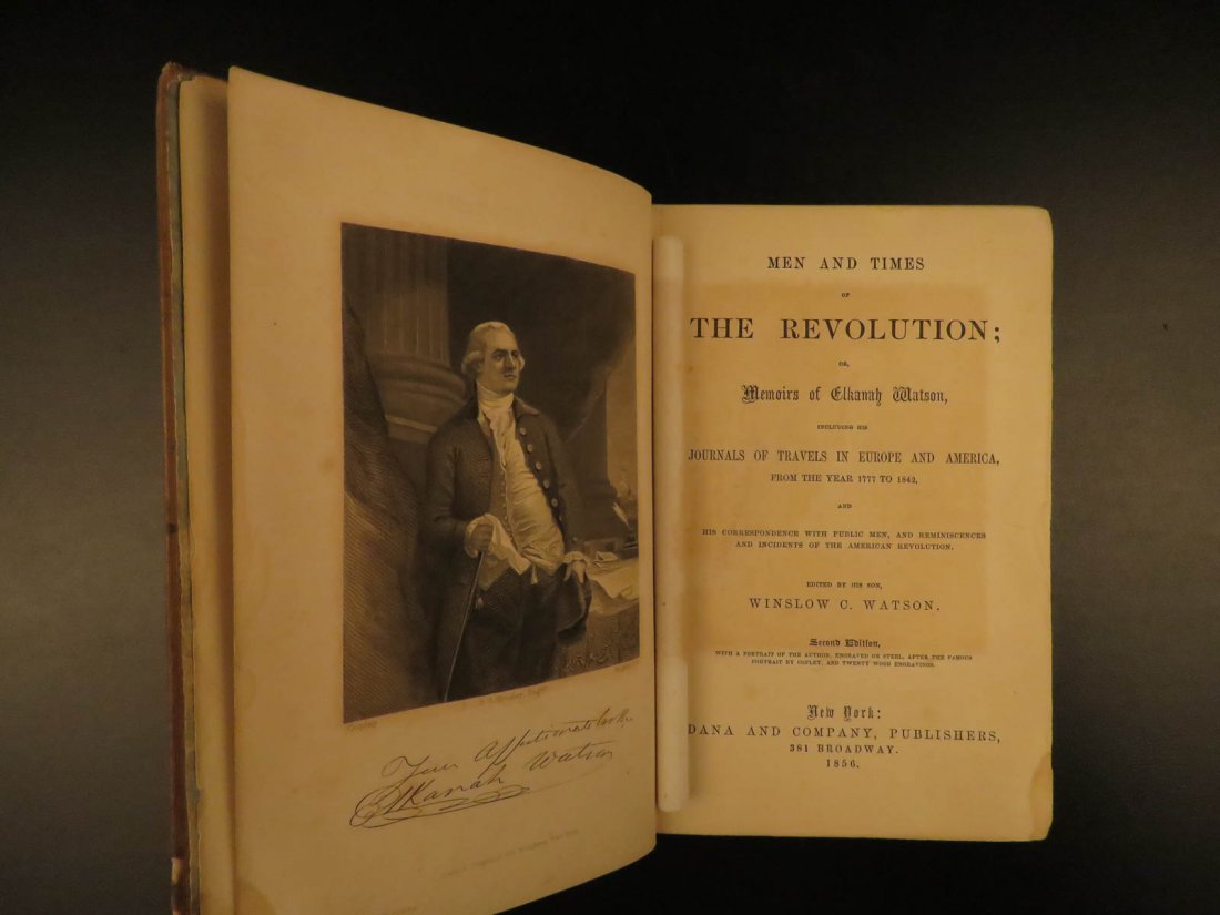 1856 American Revolution Elkanah Watson Memoirs Slavery: 1856 American Revolution Elkanah Watson Memoirs Slavery Catawba Indians Quakers Elkanah Watson's son edited the journals and memoirs of his father traveling through America during the revolution pieci