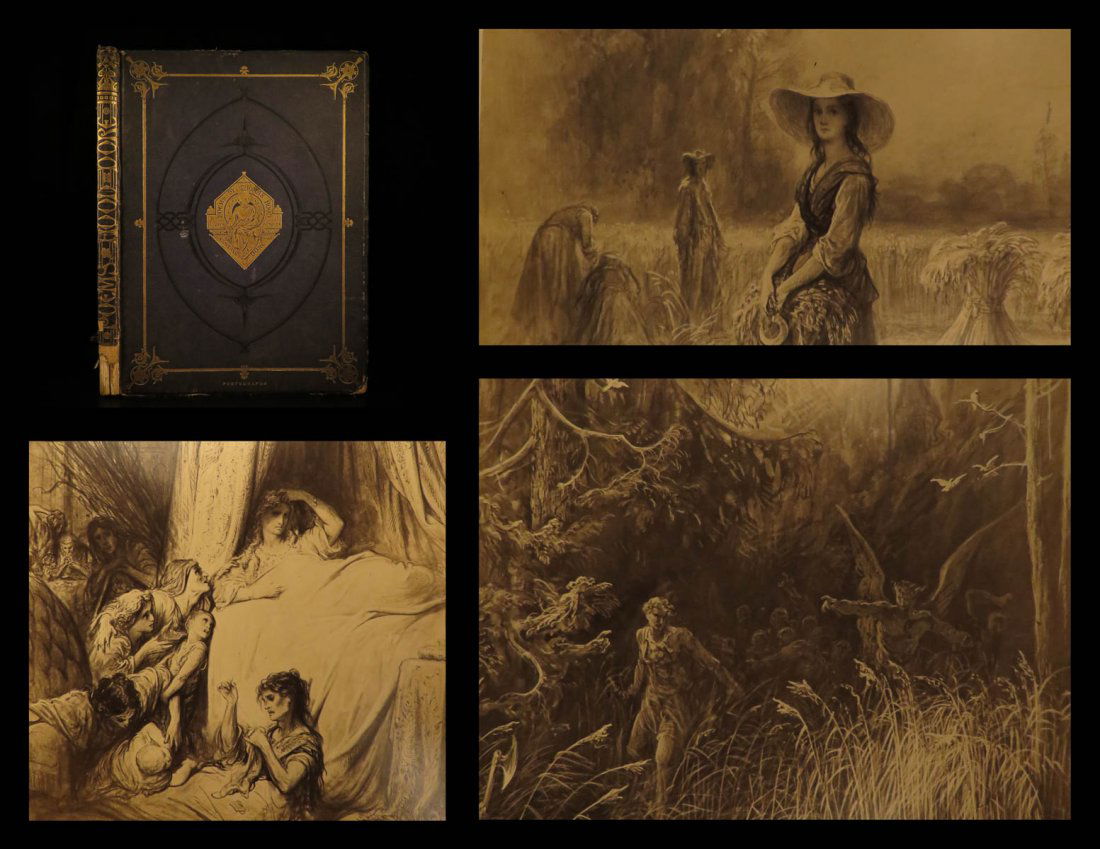 1870 1st HUGE Thomas Hood Poems Gustave Doré (1 of 10)
