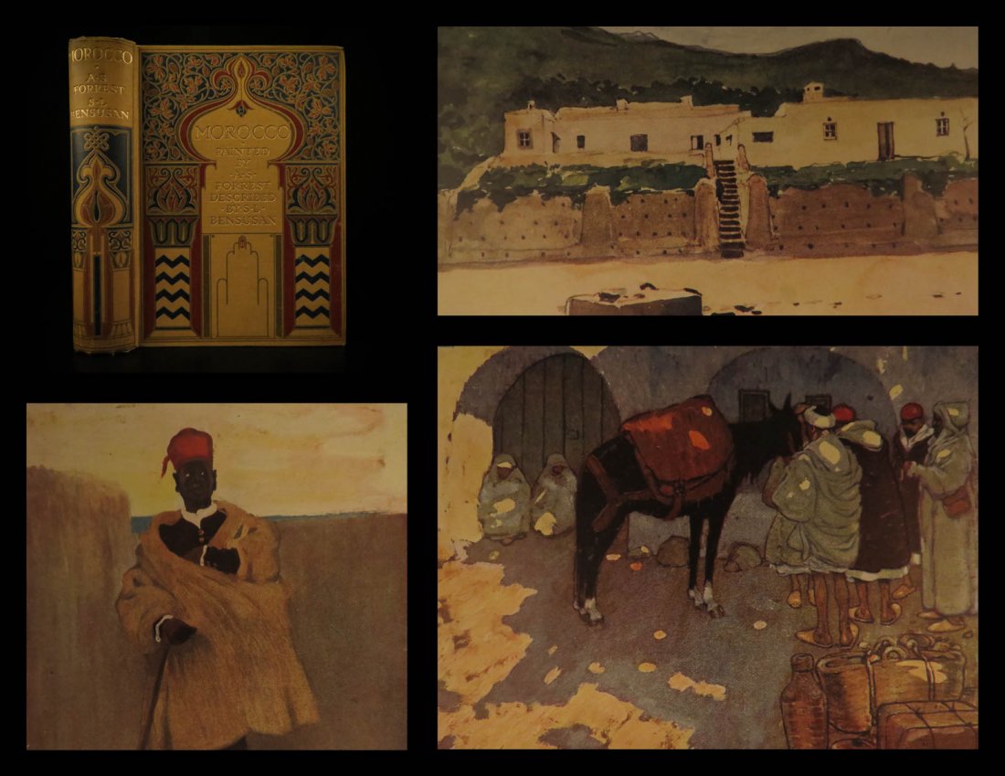 1904 1ed Morocco Forrest & Bensusan Water-Color ART (1 of 10)
