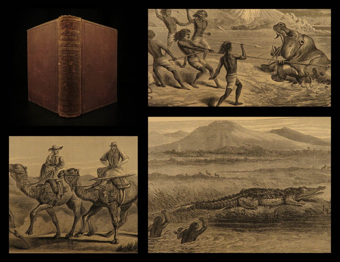 1868 Exploration of Nile Tributaries of Abyssinia: 1868 Exploration of Nile Tributaries of Abyssinia Africa Hunting Baker EGYPT Samuel White Baker was a 19th-century English big game hunter who was notable for publishing narratives of his African expe