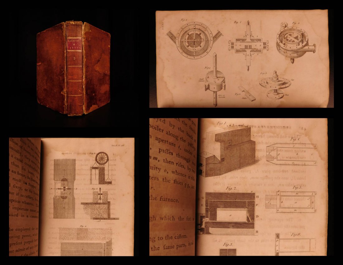 1795 EARLY USA BOOKPLATE Arts & Manufactures Physics (1 of 10)