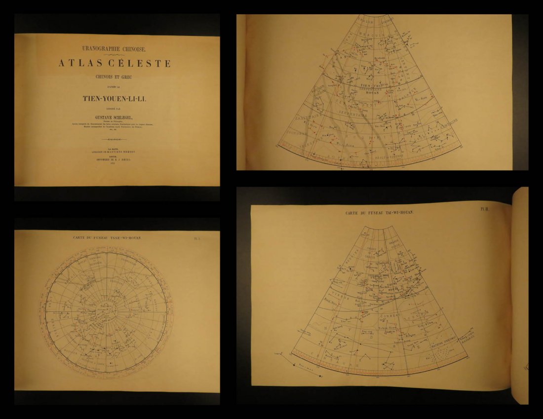 1875 Chinese Uranography Astronomy ATLAS Schlegel China (1 of 10)