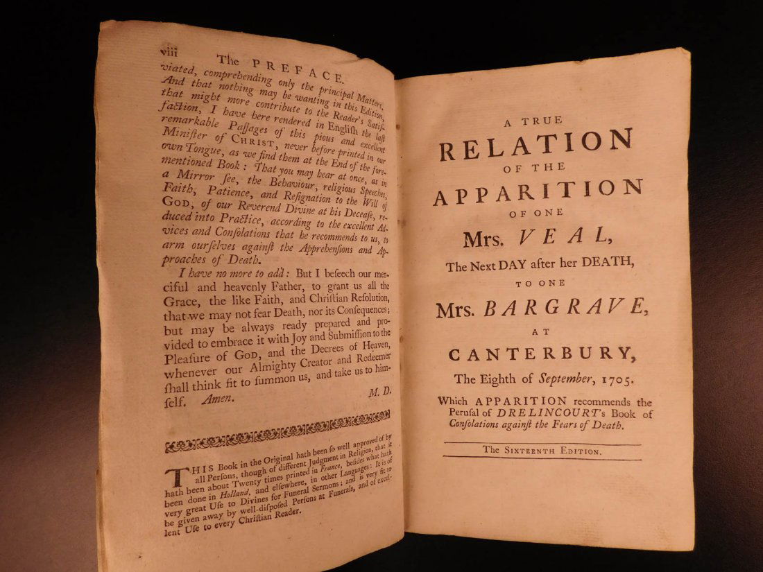1747 Defoe Apparition of Mrs Veal Demonology (1 of 10)