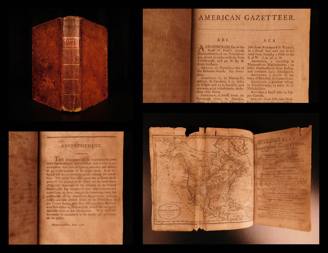 1798 American Gazetteer ATLAS Map Georgia Indians (1 of 8)