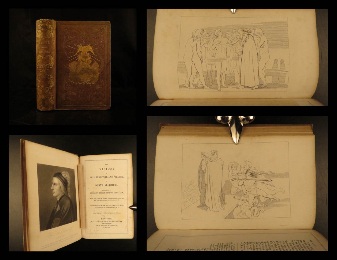 1845 Dante Alighieri Divine Comedy Inferno Vision Hell (1 of 10)