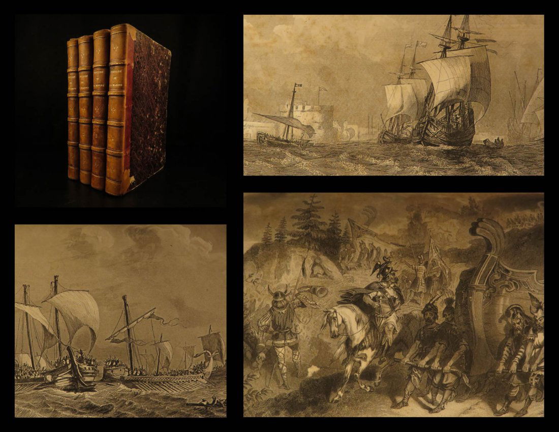 1850 FAMOUS Sea Voyages Tenac PIRATES Illustrated Ship (1 of 10)