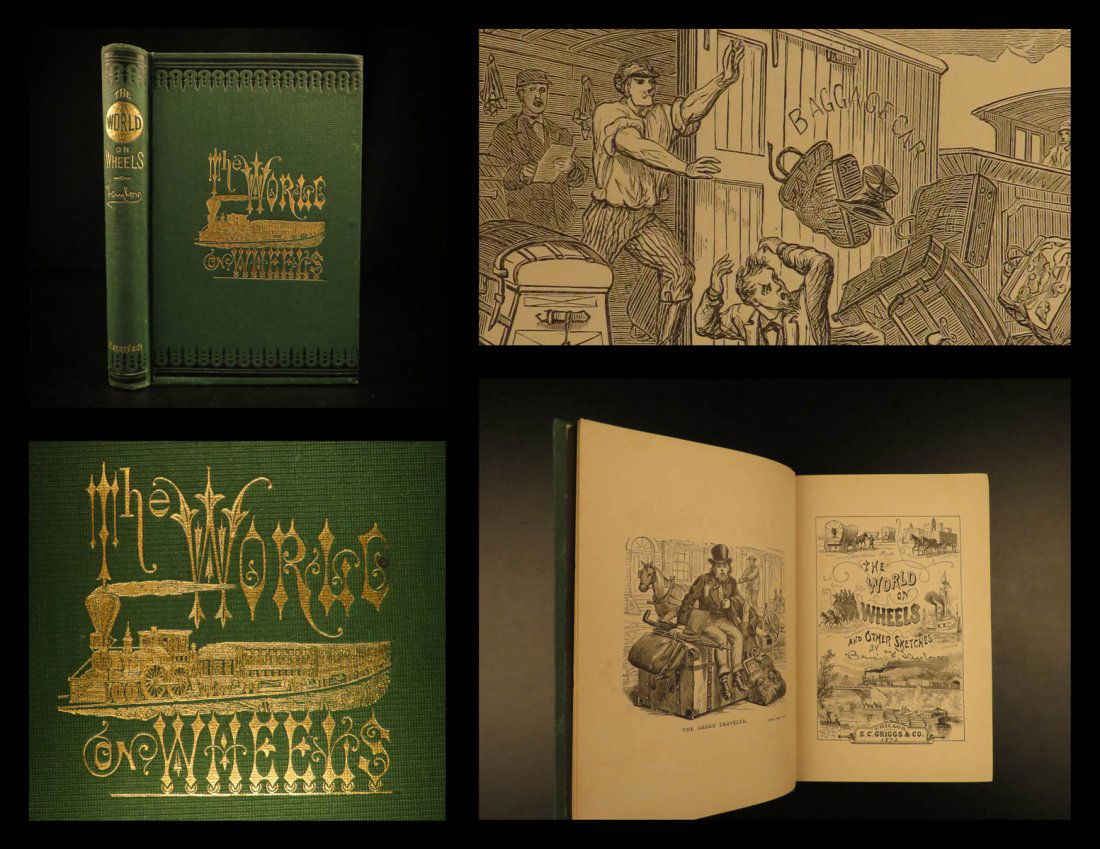 1874 1st ed World on Wheels History of Travel Roman (1 of 10)