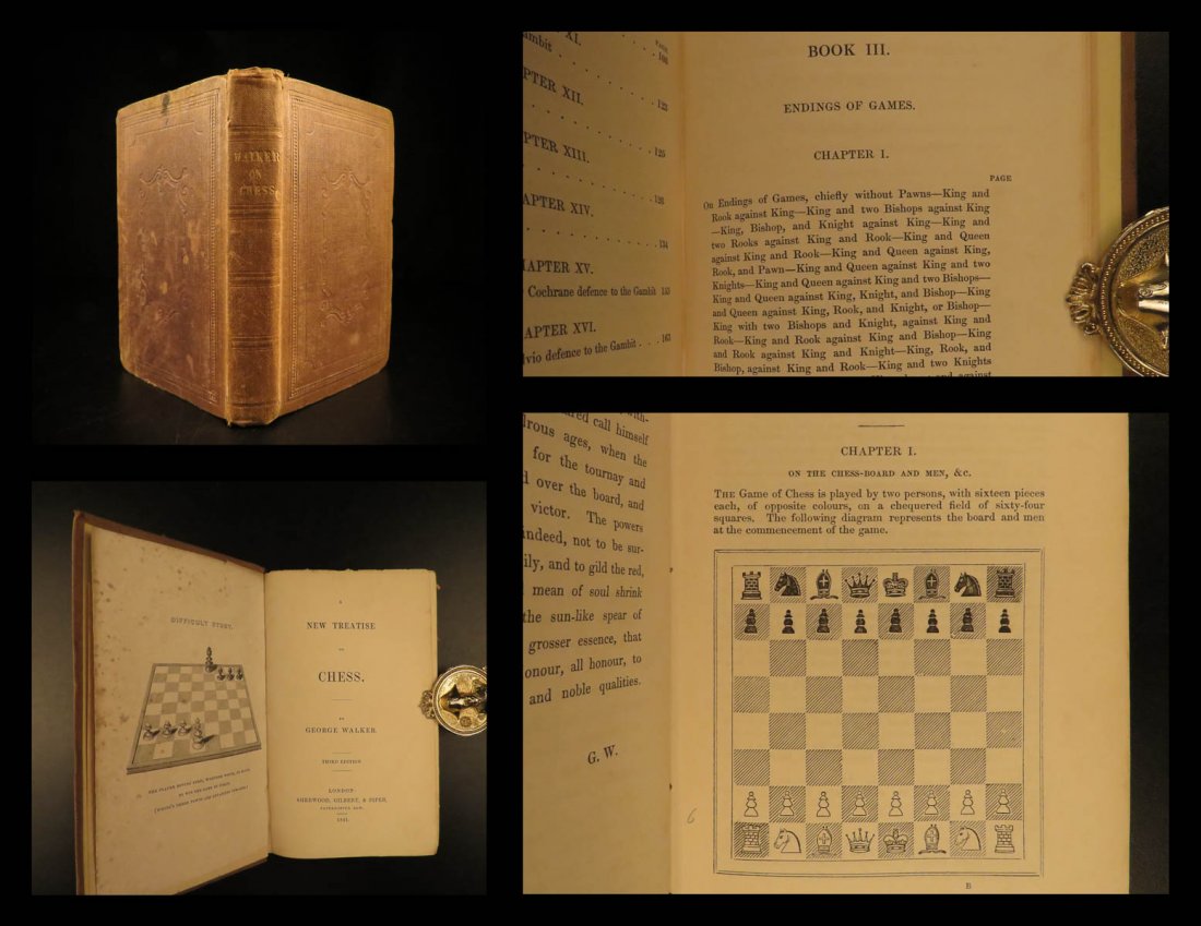1841 CHESS New Treatise by George Walker Games Strategy (1 of 10)