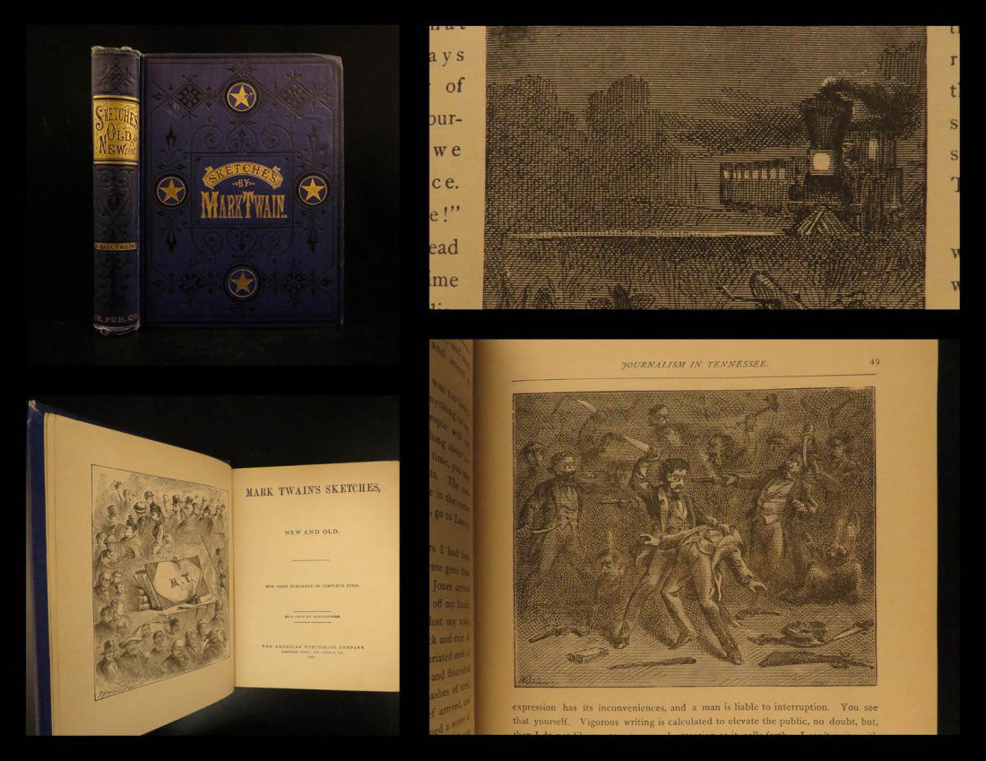 1875 1st ed Sketches Mark TWAIN Samuel Clemens Jumping (1 of 10)