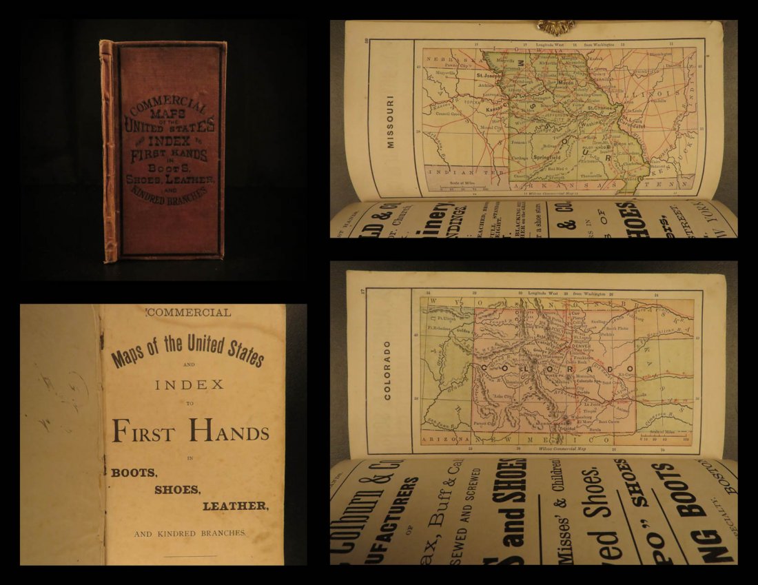 1885 Commercial 50 MAPS Atlas of United States RAILROAD (1 of 10)