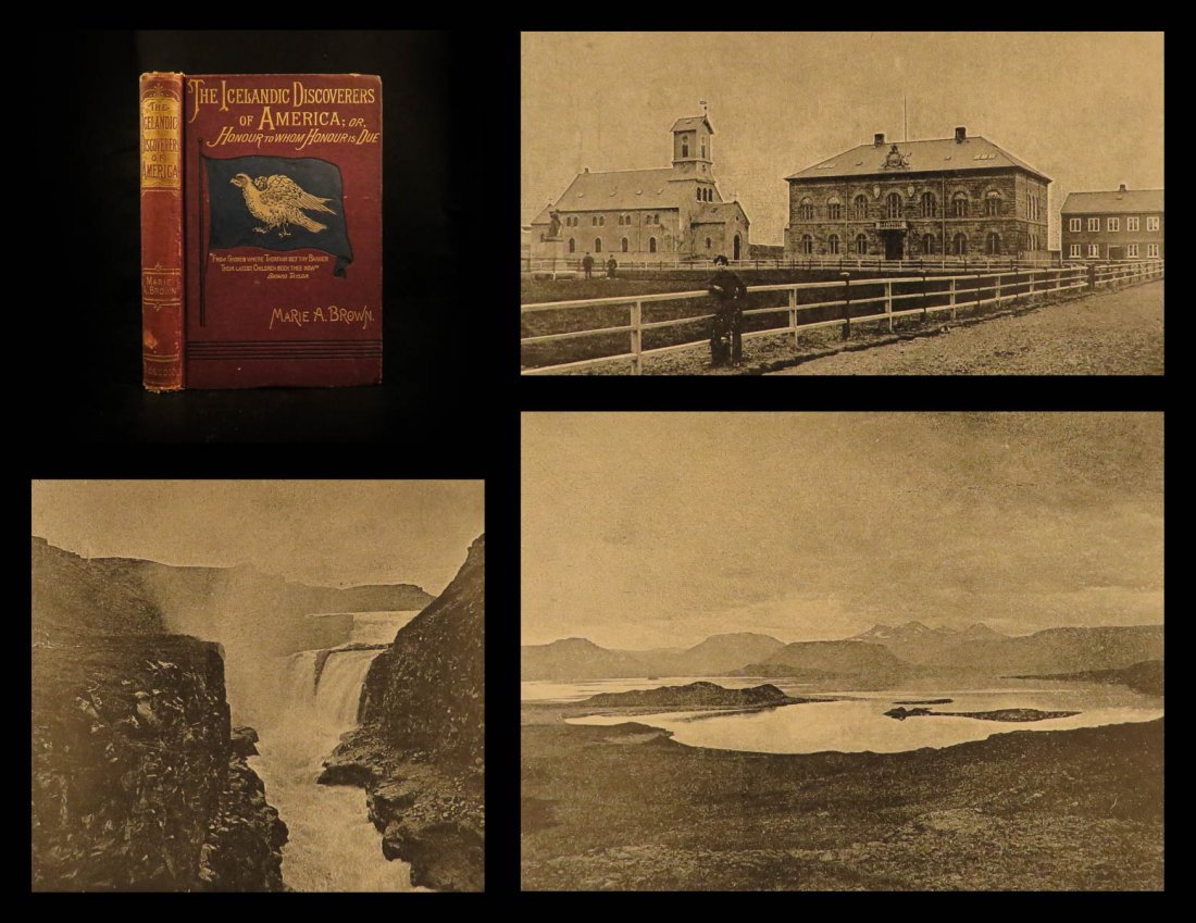 1888 Icelandic Discoveries in America Norse Vikings (1 of 10)
