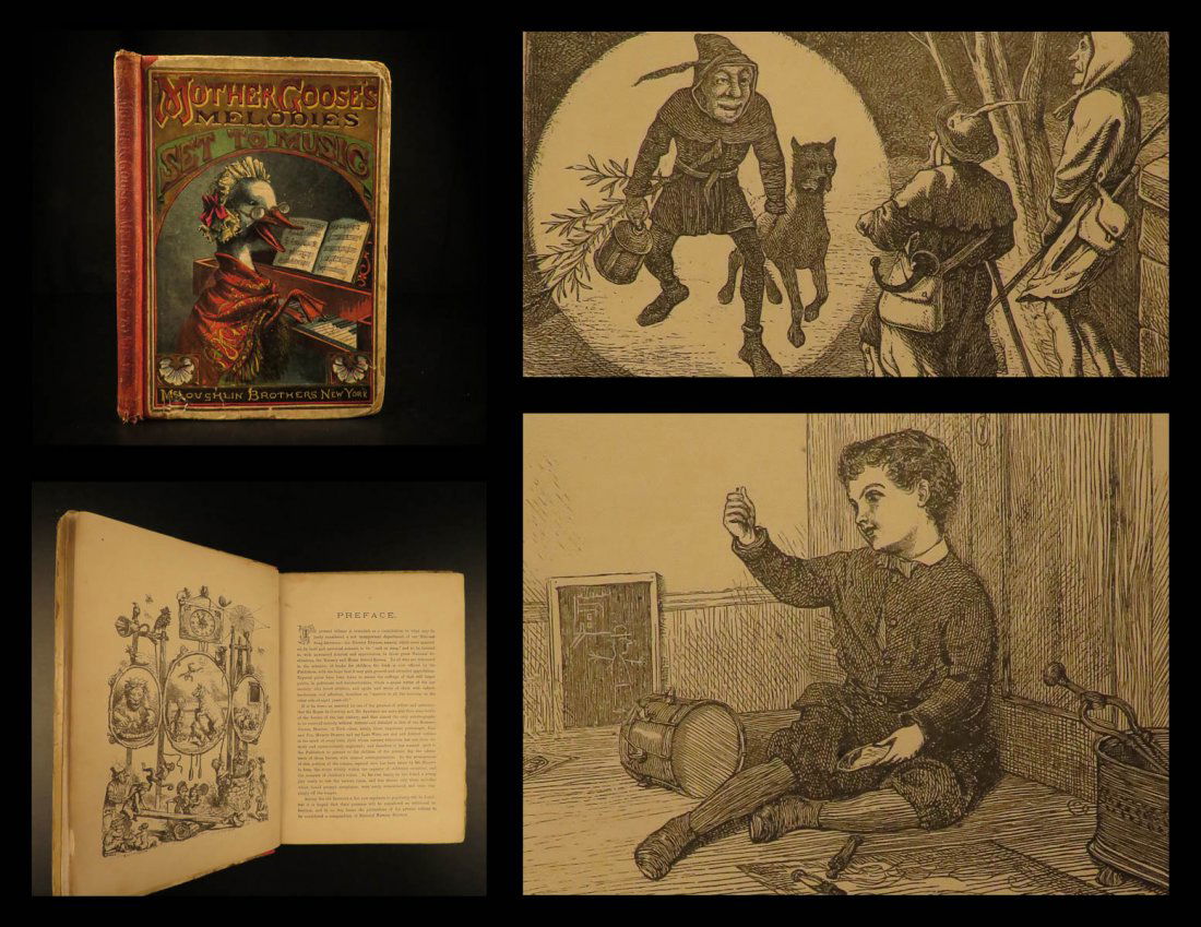 1895 Mother Goose Nursery Rhymes Color Illustrated (1 of 10)