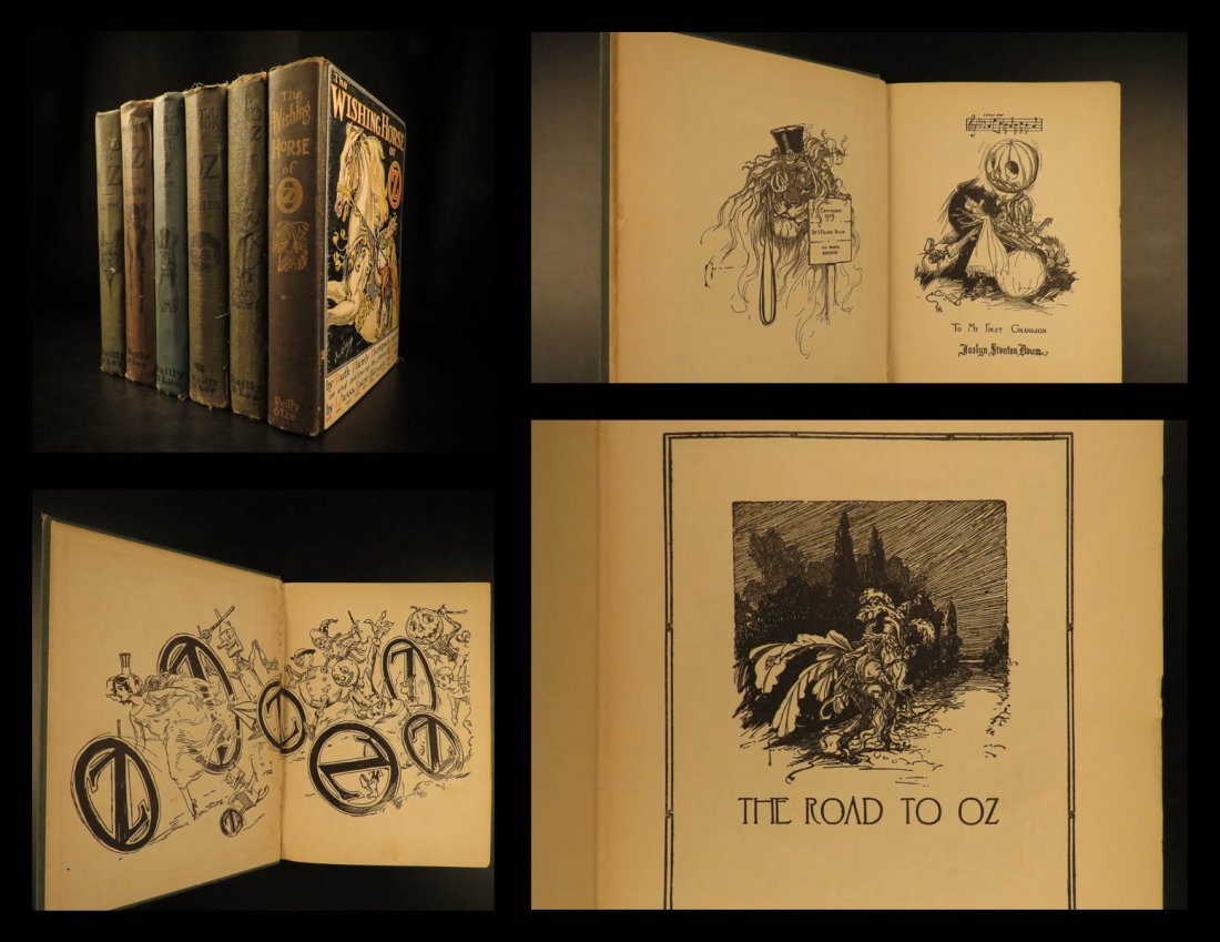 1930 6 Book Lot Wizard of Oz Series Baum Color (1 of 10)