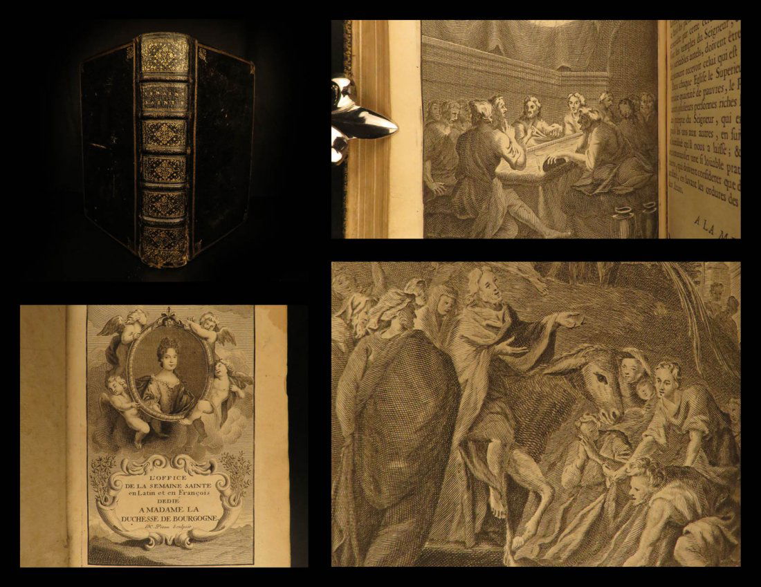 1698 FINE BINDING Catholic Holy Week Breviary Missal (1 of 10)