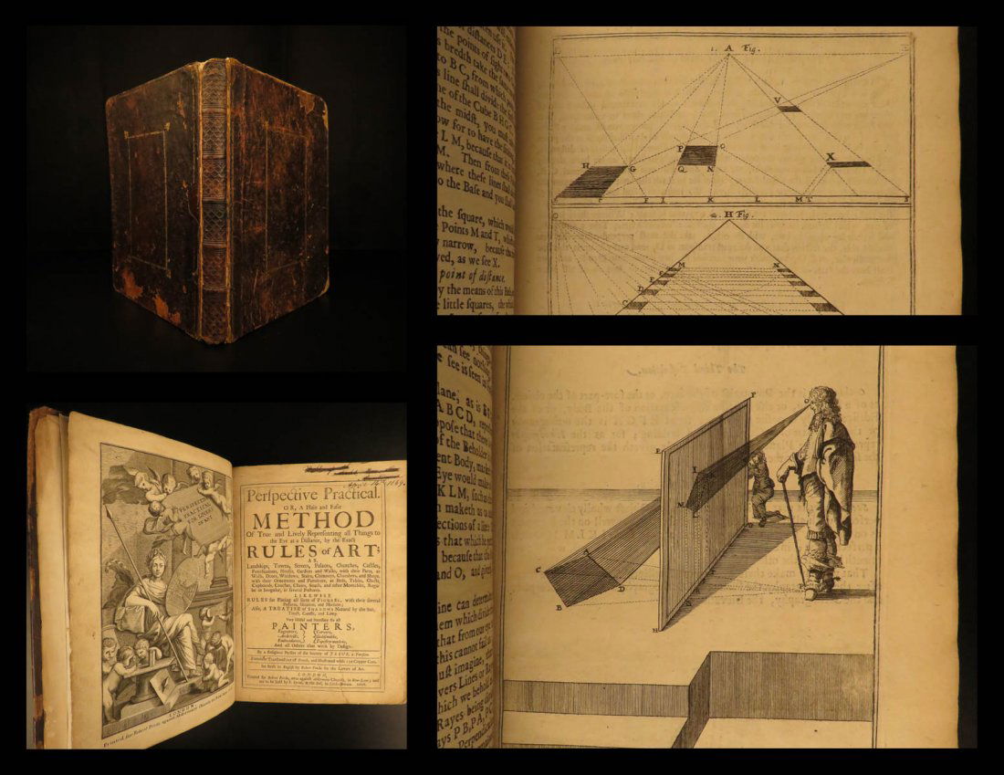1698 English Art PERSPECTIVE Illustrated Architecture (1 of 10)