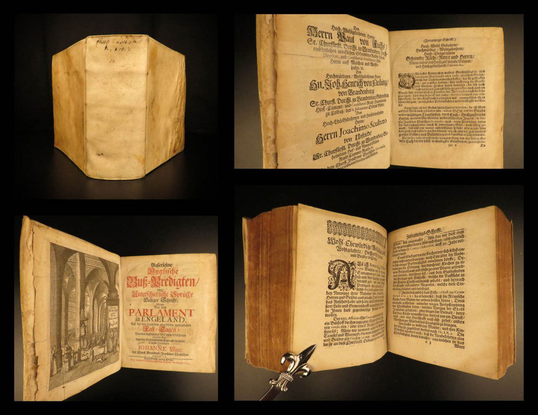 1699 RARE English Parliament & German Bible Sermons (1 of 10)