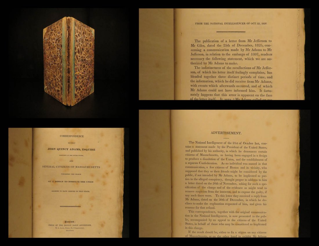 1829 John Quincy Adams Letters anti Confederacy (1 of 10)