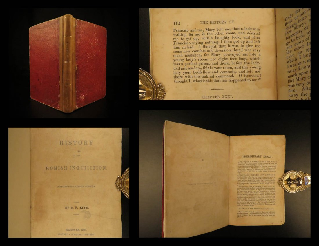 1835 1ed History of the Romish Inquisition Catholic: 1835 1ed History of the Romish Inquisition Catholic Church Murder Massacre Italy ‘A History of the Romish Inquisition’ is a compilation written to the American people to protest against the Roman 