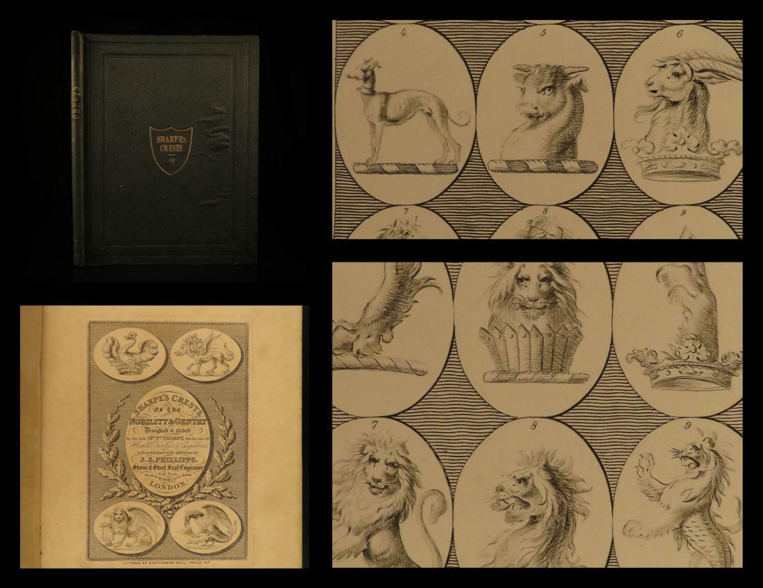 1851 1ed Crests of Nobility English Royalty DRAGONS (1 of 10)