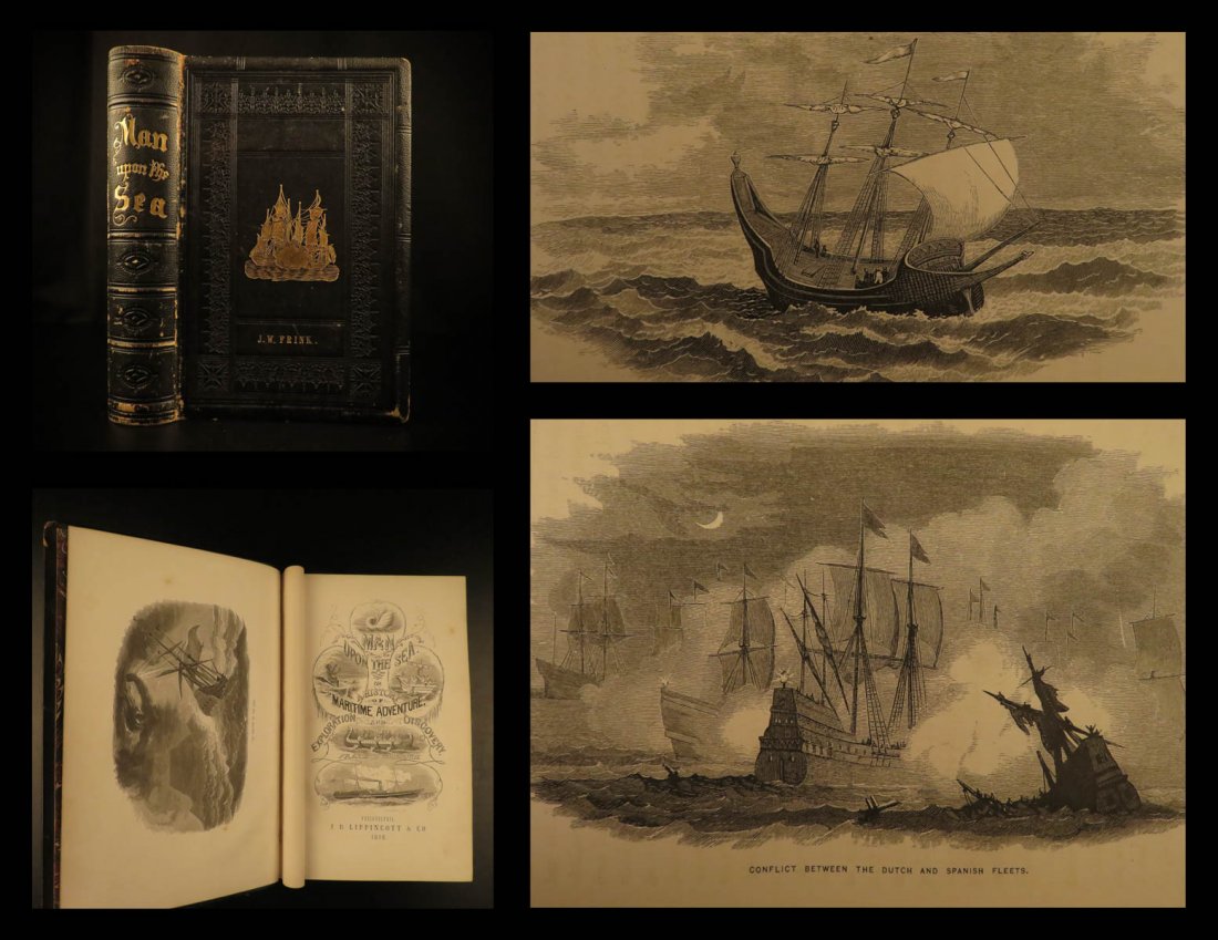 1858 1ed Man Upon the Sea Famous Arctic Voyages Pirates: 1858 1ed Man Upon the Sea Famous Arctic Voyages Pirates Discoveries Wars Ships ‘Man upon the Sea’ by Frank Goodrich is a collection of voyages from ancient times to the 1800s broken down chronolog