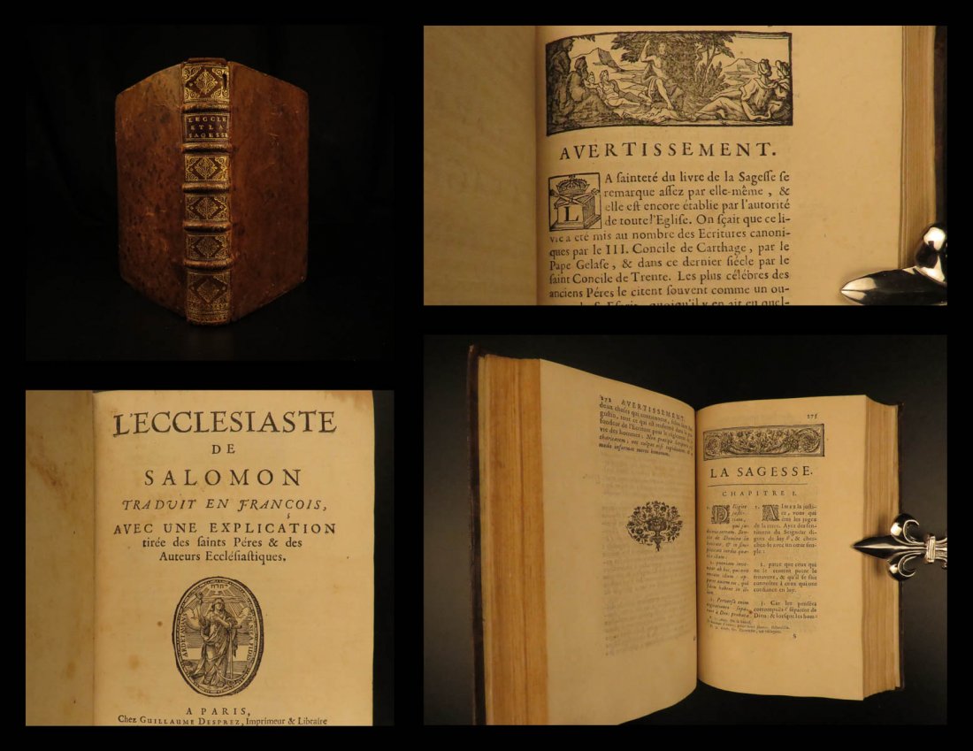 1693 Holy BIBLE & Commentary Books of Ecclesiastes (1 of 10)