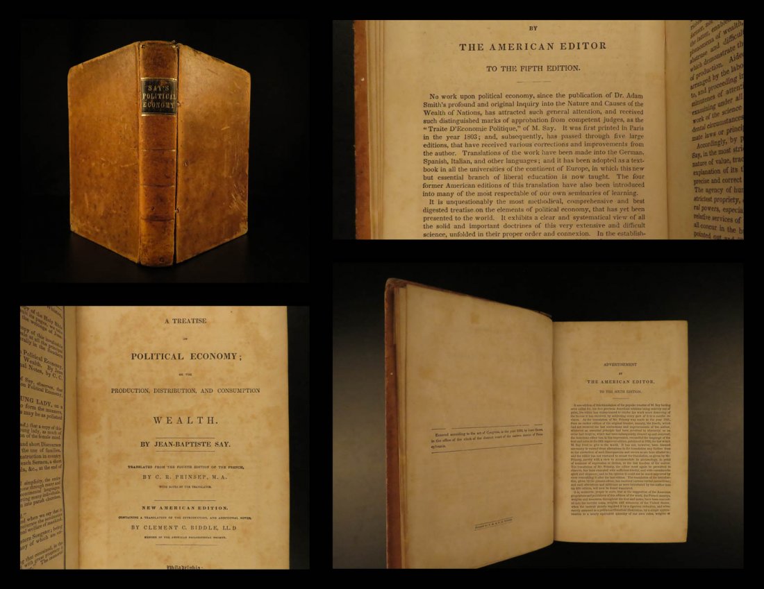 1845 Political Economy Jean Baptiste SAY Finance (1 of 10)