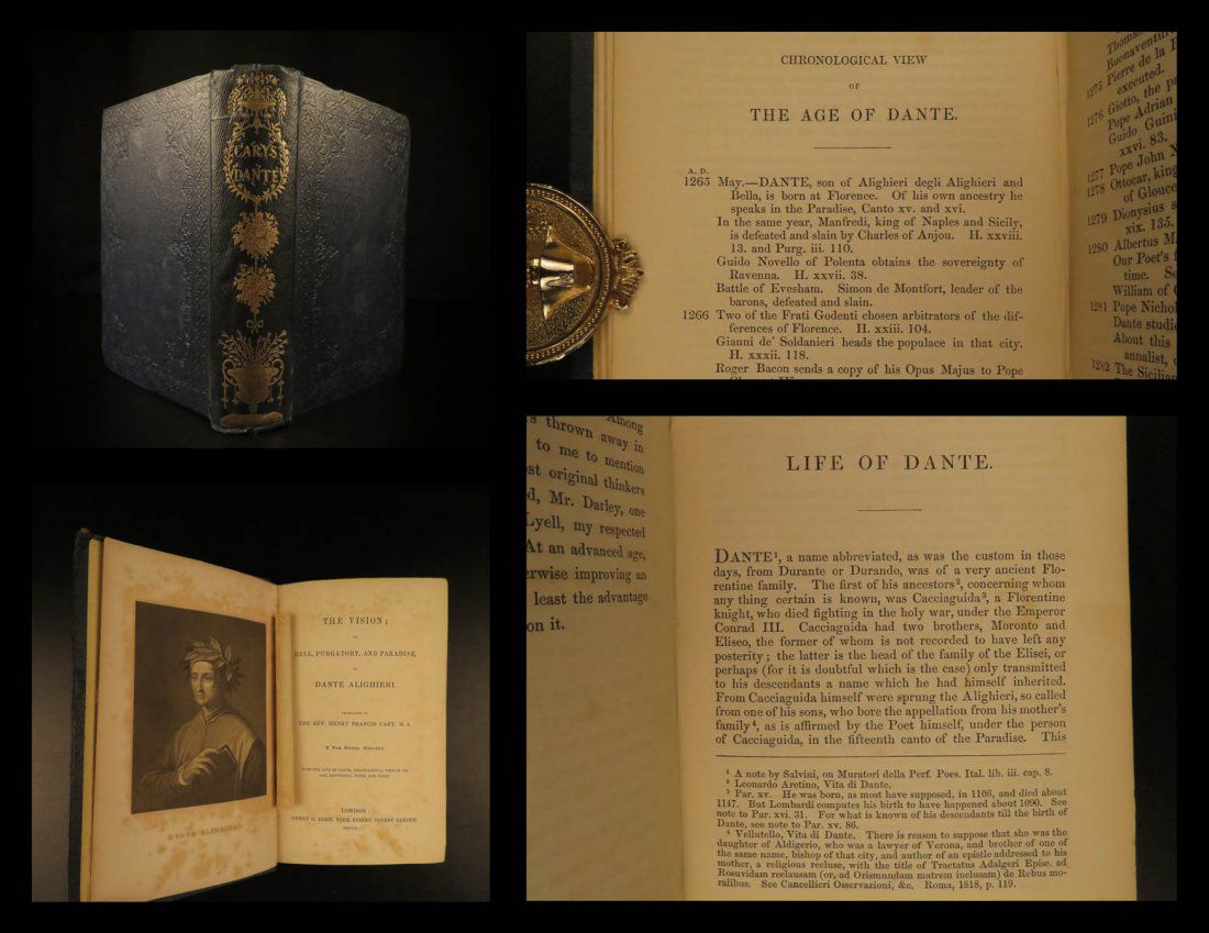 1850 Dante Alighieri Divine Comedy Inferno Vision (1 of 10)