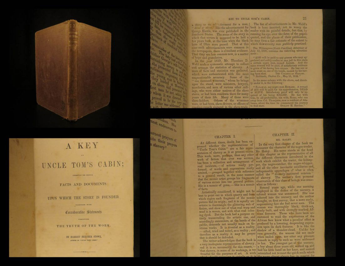 1853 1st ed Key to Uncle Tom’s Cabin Harriet Beecher (1 of 10)