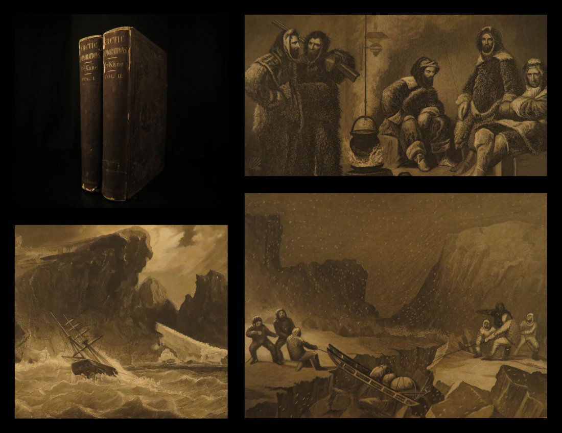 1856 1st ed Elisha Kane Arctic Explorations Voyages (1 of 10)