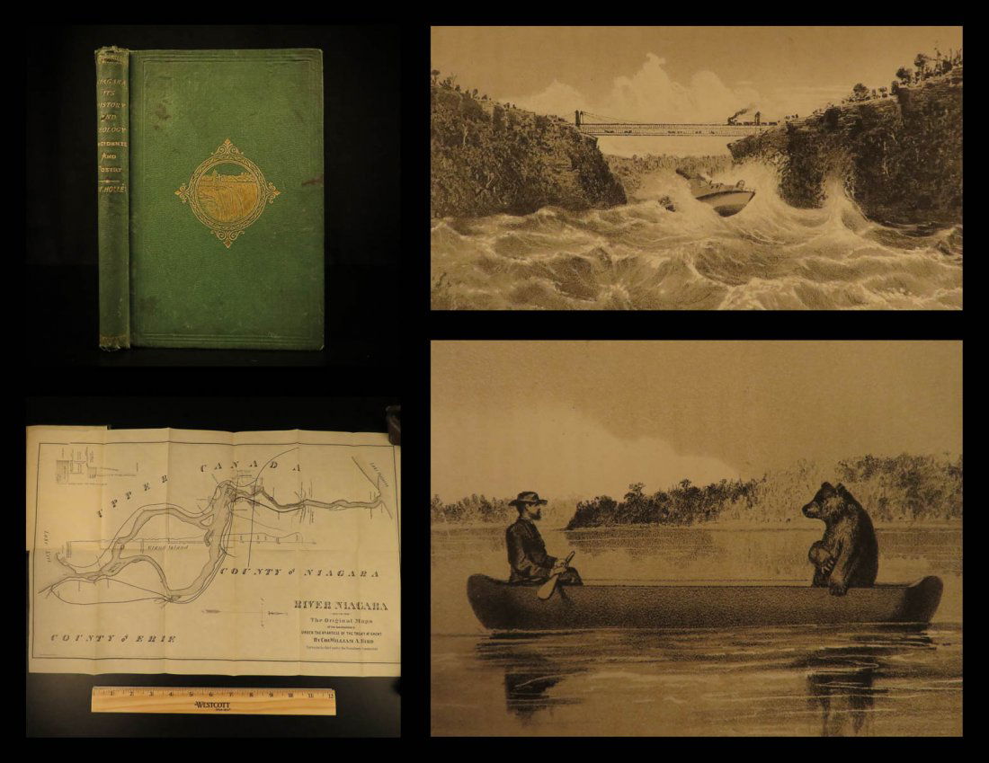 1872 1ed NIAGARA Falls River Geology MAP Canada Indians (1 of 10)