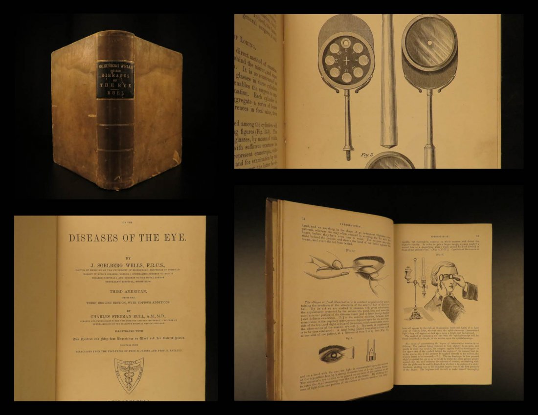 1880 Ophthalmology Diseases of the Eye John Wells Medic (1 of 10)