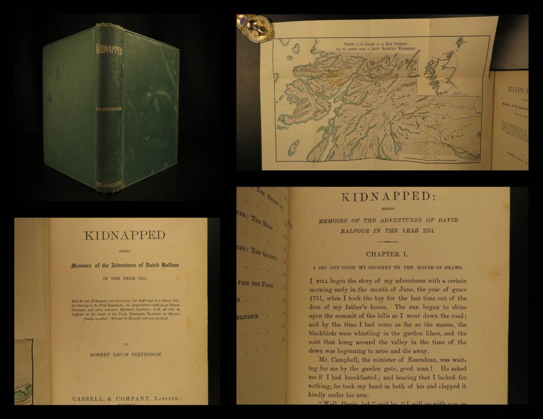 1886 1st ed Kidnapped Robert Louis Stevenson Scotland (1 of 10)