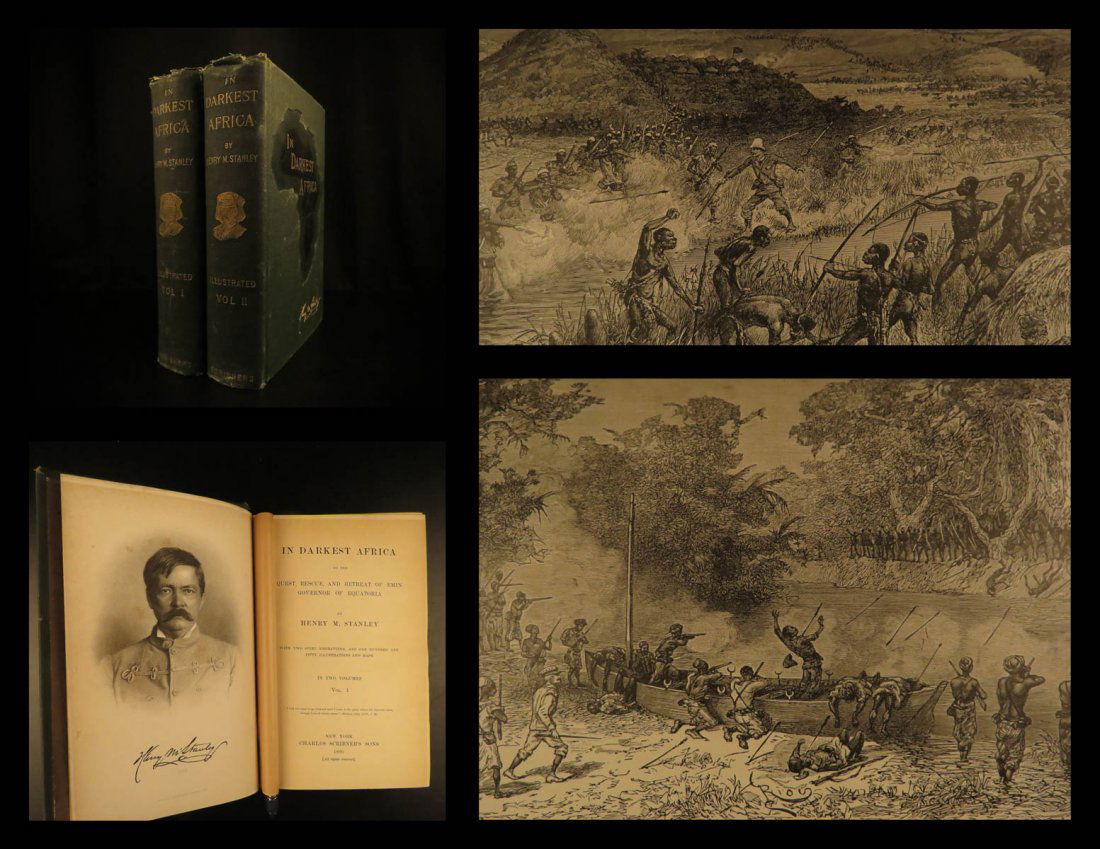 1890 1st ed In Darkest Africa Henry Stanley Emin Pasha (1 of 10)