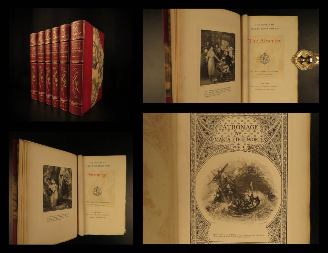 1893 EXQUISITE Novels of Maria Edgeworth Anglo Irish (1 of 10)