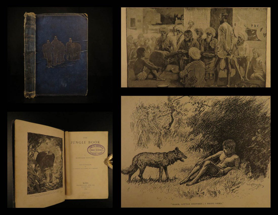 1894 1st/1st The Jungle Book Rudyard Kipling Children’s (1 of 10)