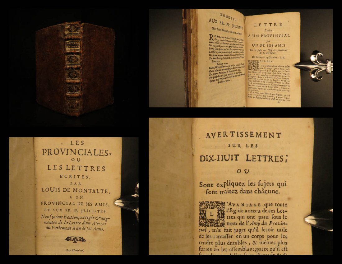 1682 Blaise Pascal Provincial Letters Witchcraft (1 of 10)