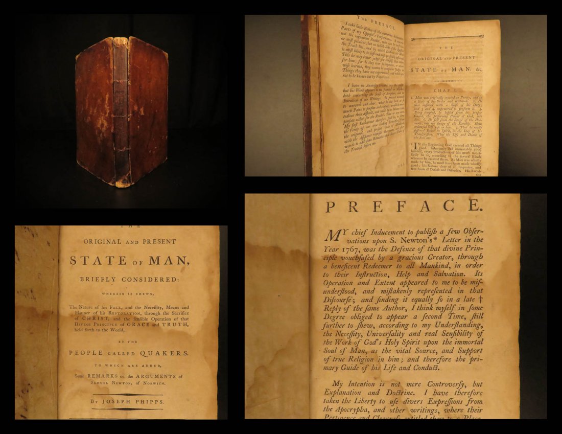 1793 EARLY American Quaker Tract Present State of Man (1 of 10)