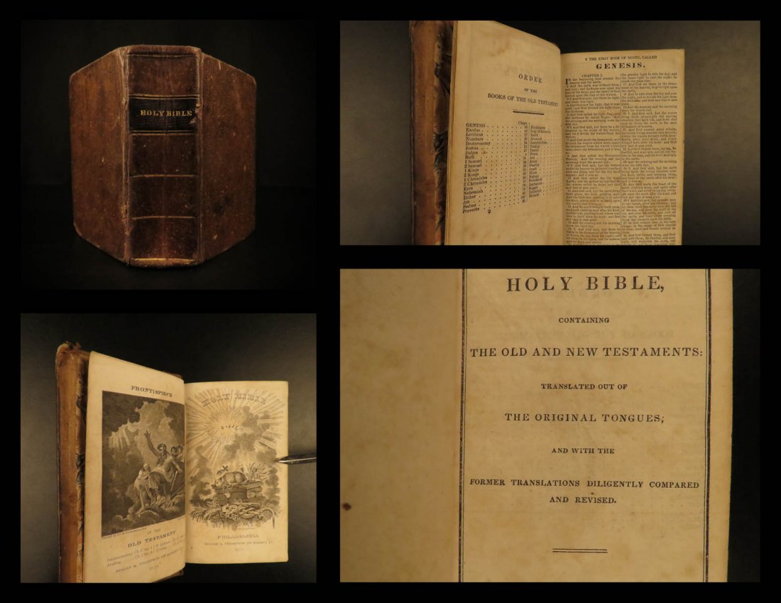 1832 EARLY American Holy Bible Towar Philadelphia (1 of 10)