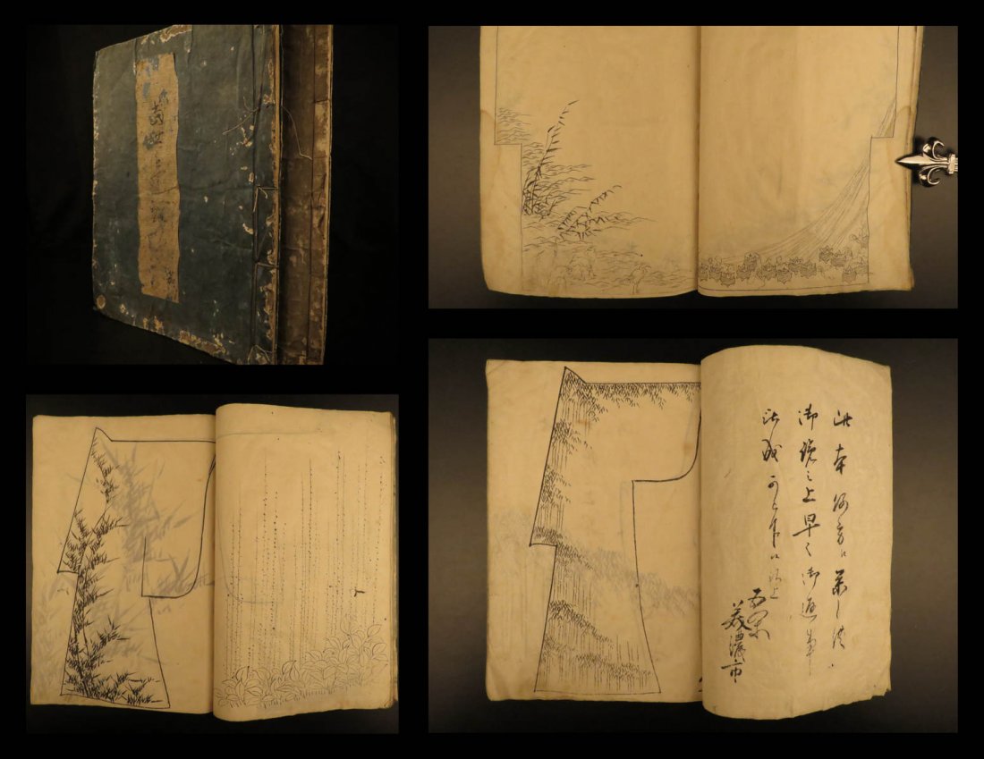 1850 Japanese Fashion Kimono Pattern Book Japan (1 of 10)
