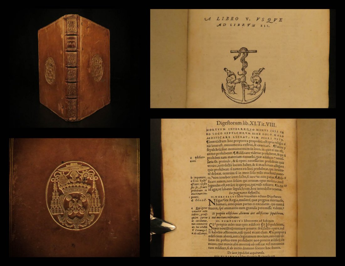 1580 Justinian LAW Corpus Juris Civilis DIGEST Pandects (1 of 10)