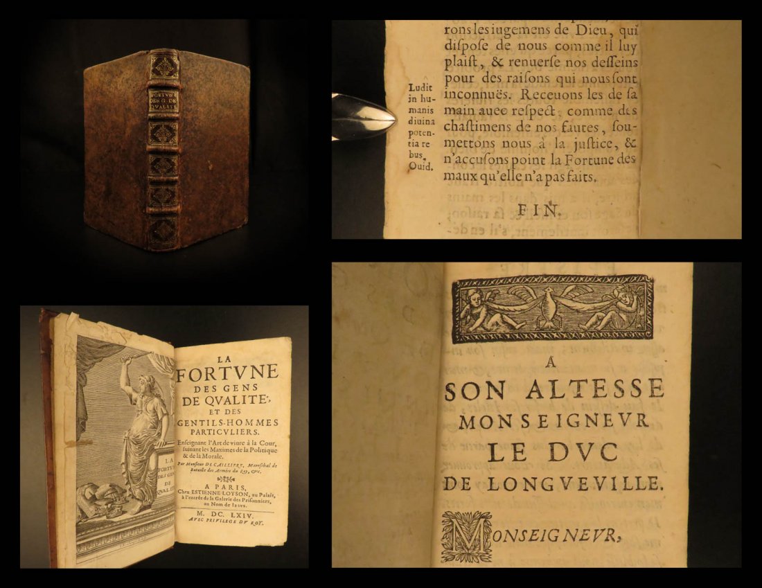 1664 PROVENANCE Fortune of French Courts de Callieres: 1664 PROVENANCE Fortune of French Courts de Callieres Cherbourg France Politics Jacques de Callieres was a 17th-century French governor of Cherbourg who is mostly known for his book ‘Fortune of Peop