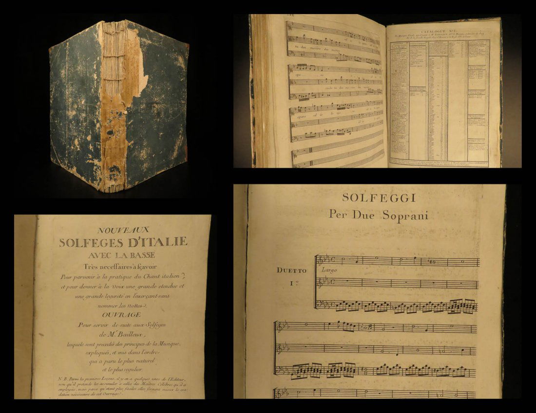 1780 Italian Solfeggio MUSIC Sight-reading Singing (1 of 10)