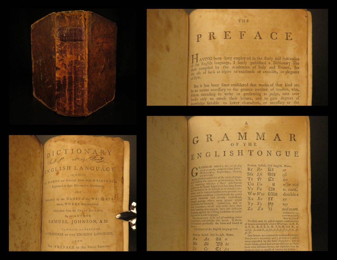 1792 Samuel Johnson FAMOUS Dictionary of English (1 of 10)