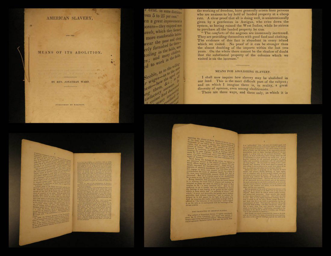 1840 1st ed American Slavery by Jonathan Ward Anti-Slav (1 of 10)