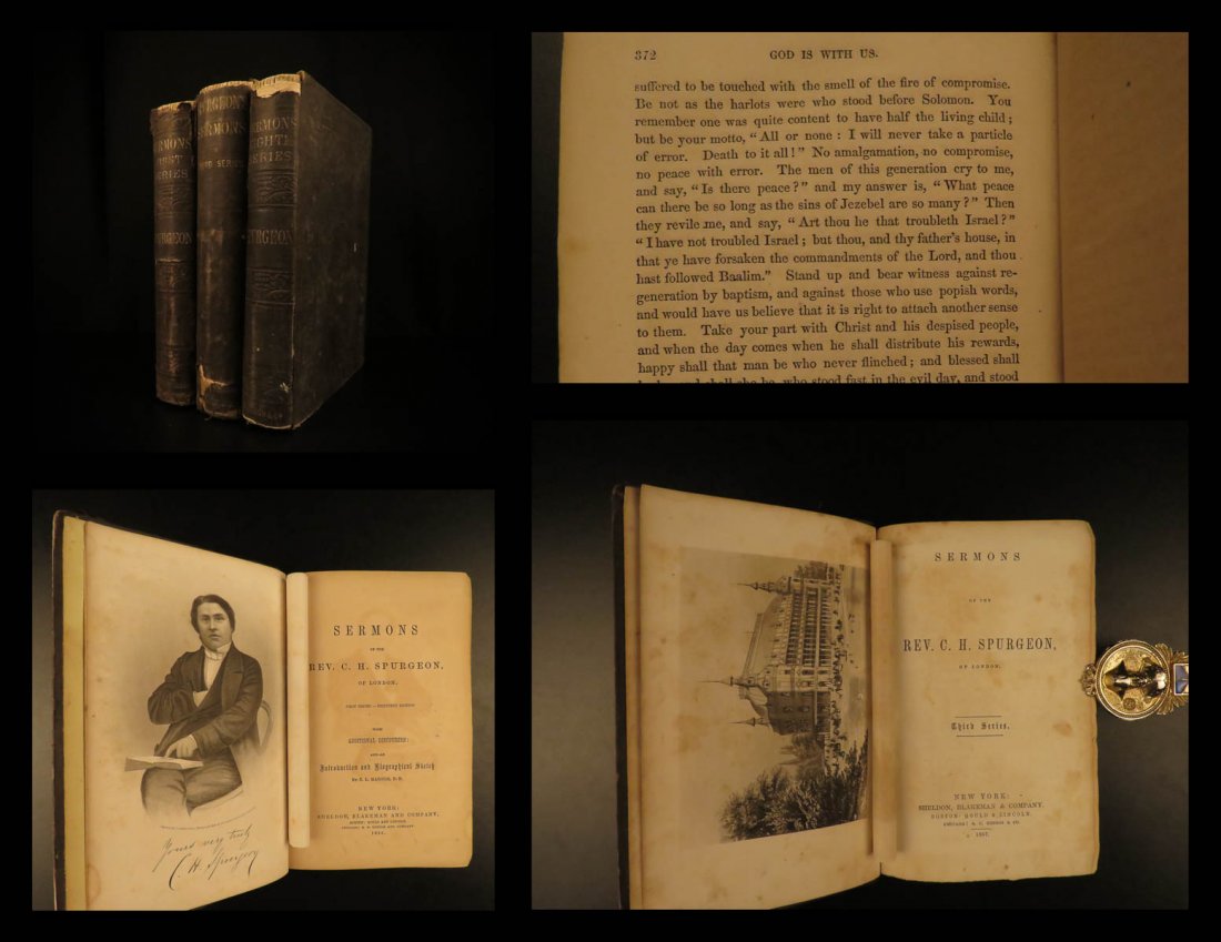1857 EARLY Bible Sermons of Charles Spurgeon Puritan (1 of 10)