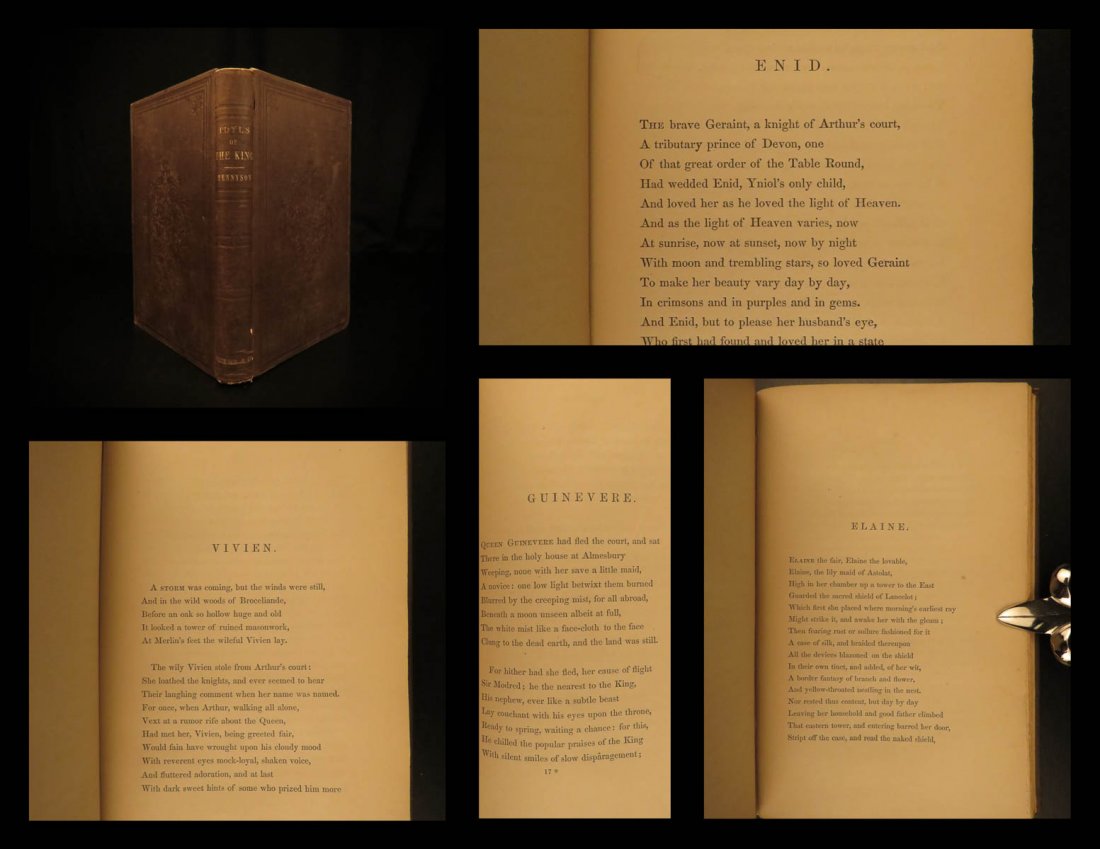 1859 1ed Idylls of King Arthur Alfred Tennyson Merlin (1 of 10)