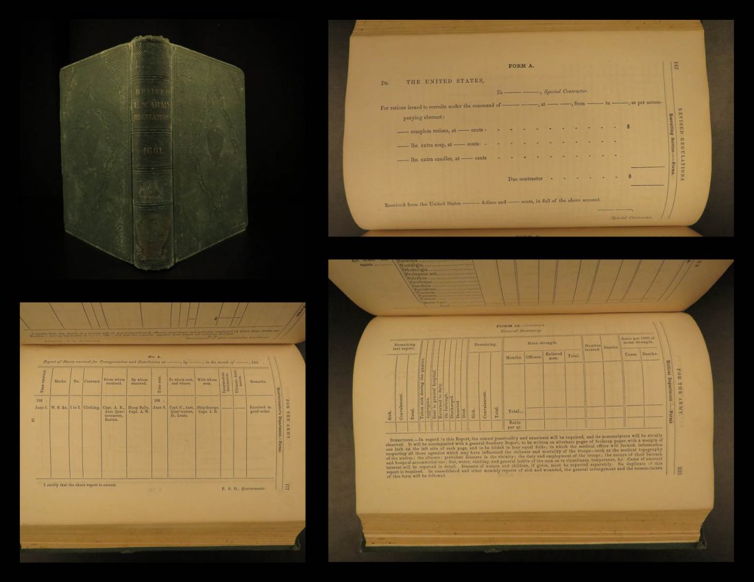 1861 1ed US Army Regulations Civil War Union Soldier (1 of 10)